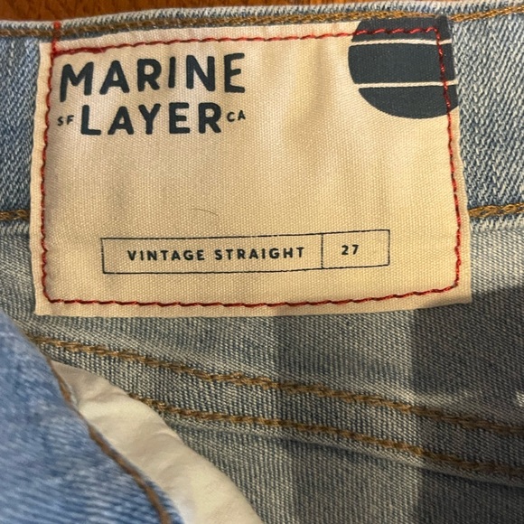 Marine Layer ladies vintage high waisted straight leg jean size 27 - Picture 3 of 5